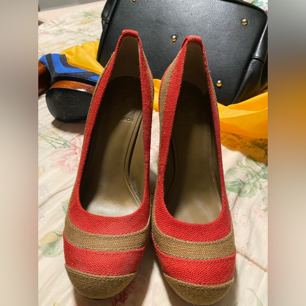 Gently used Tory Burch Joelle platform heels